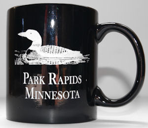 Park Rapids, MN Loon Mug (Black)